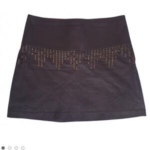 Free People black sequined stretchy miniskirt NWT